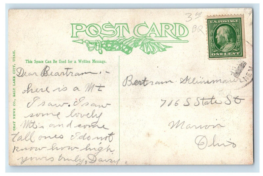 c1910's Mt. Sopris Colorado On Line Of D. & R. G. R. R. Posted Antique Postcard