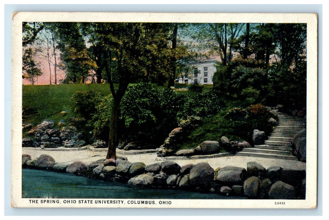 1929 The Spring Ohio State University Columbus Ohio OH Posted Vintage Postcard