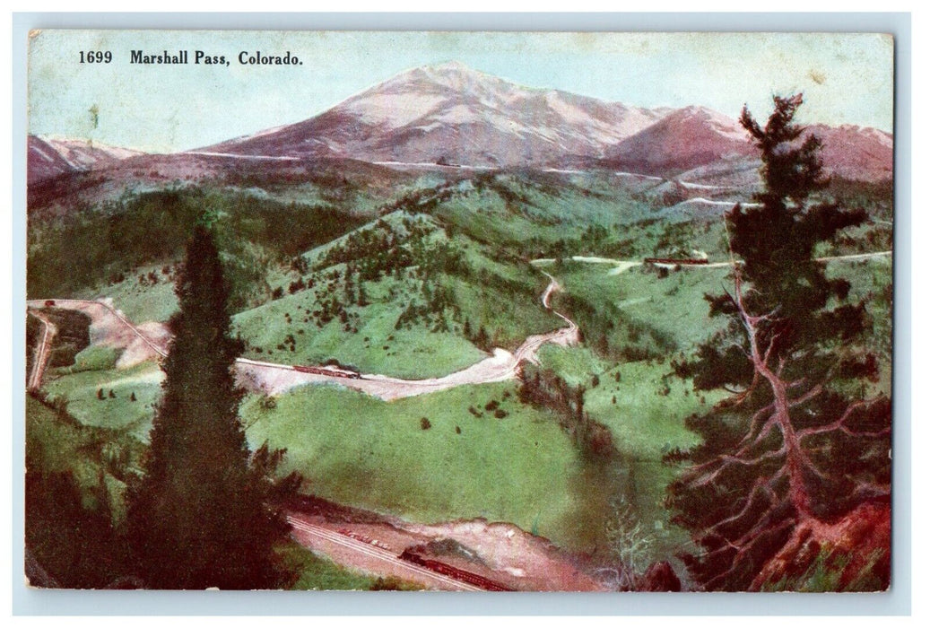 1910 Bird's Eye View Of Marshall Pass Colorado CO Posted Antique Postcard