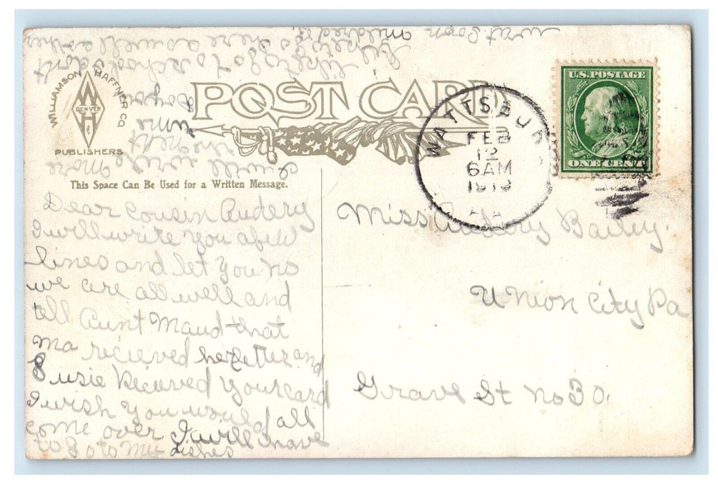 1910 Bird's Eye View Of Marshall Pass Colorado CO Posted Antique Postcard