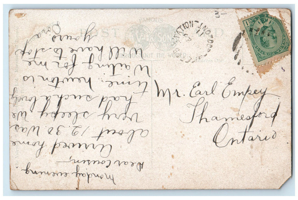 c1910 Blackfriars Bridge London Ontario Canada Posted Antique Postcard