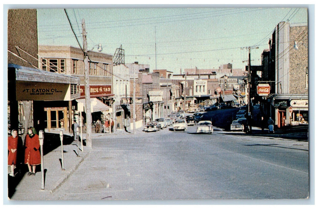 c1960's T. Eaton Co Cigar Store Government Road Kikland Lake Canada Postcard