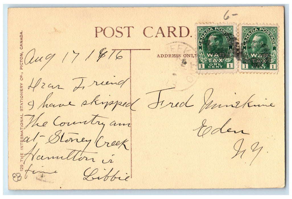 1916 Wentworth Street School, Hamilton Ontario Canada Antique Postcard