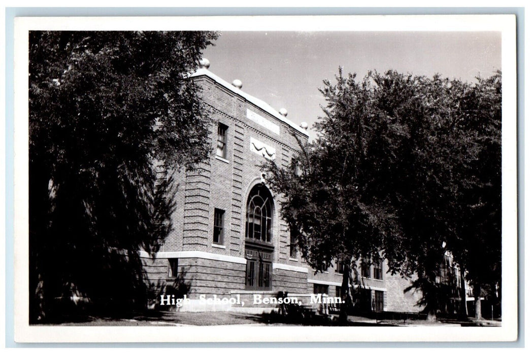 c1950's High School View Benson Minnesota MN RPPC Photo Unposted Postcard