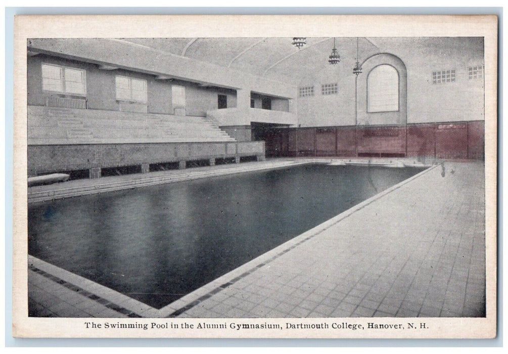c1910 Swimming Pool Gymnasium Dartmouth College Hanover New Hampshire Postcard