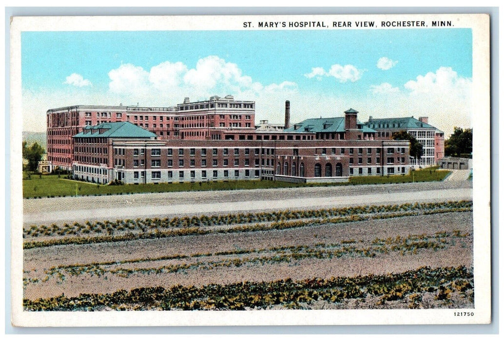 c1920 St Mary Hospital Rear View Rochester Minnesota MN Vintage Antique Postcard