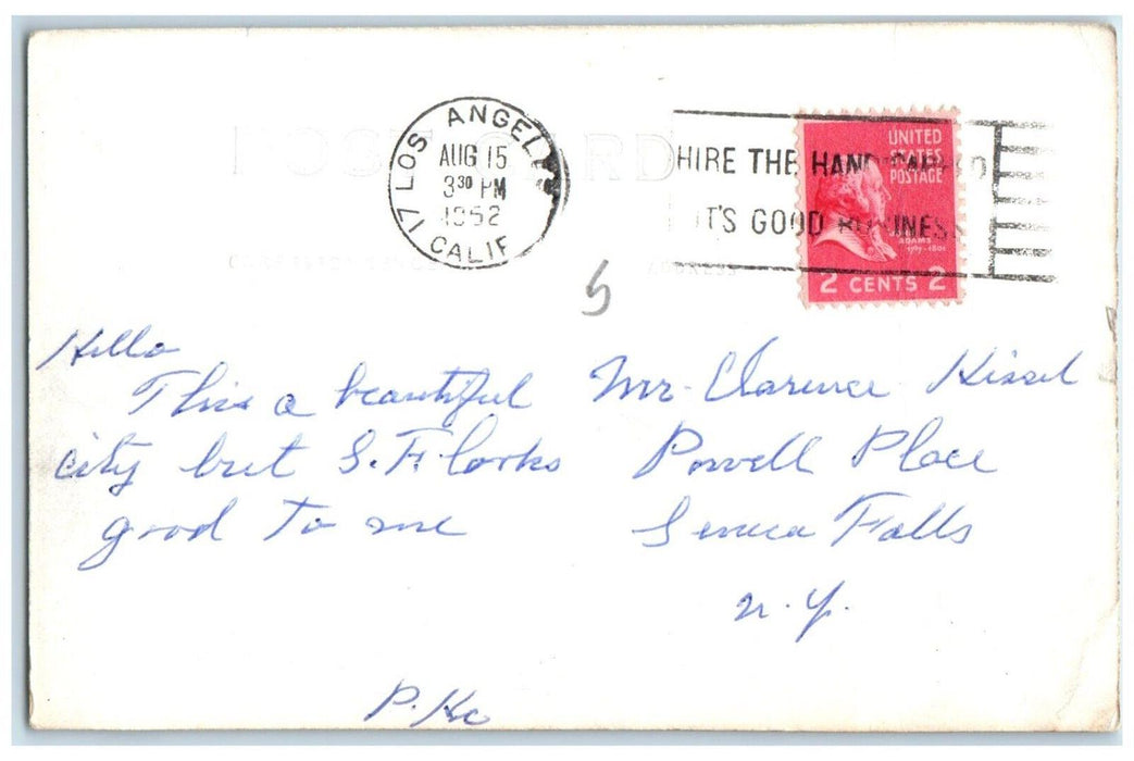 1952 Mudd Memorial Hall University Southern California LA CA RPPC Photo Postcard