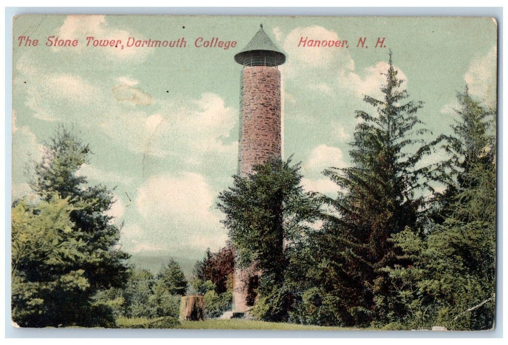 c1910 Stone Tower Dartmouth College Hanover New Hampshire NH Vintage Postcard