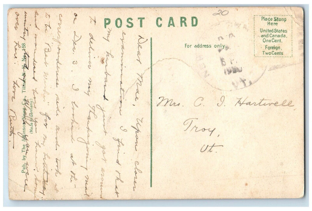 c1910 Stone Tower Dartmouth College Hanover New Hampshire NH Vintage Postcard