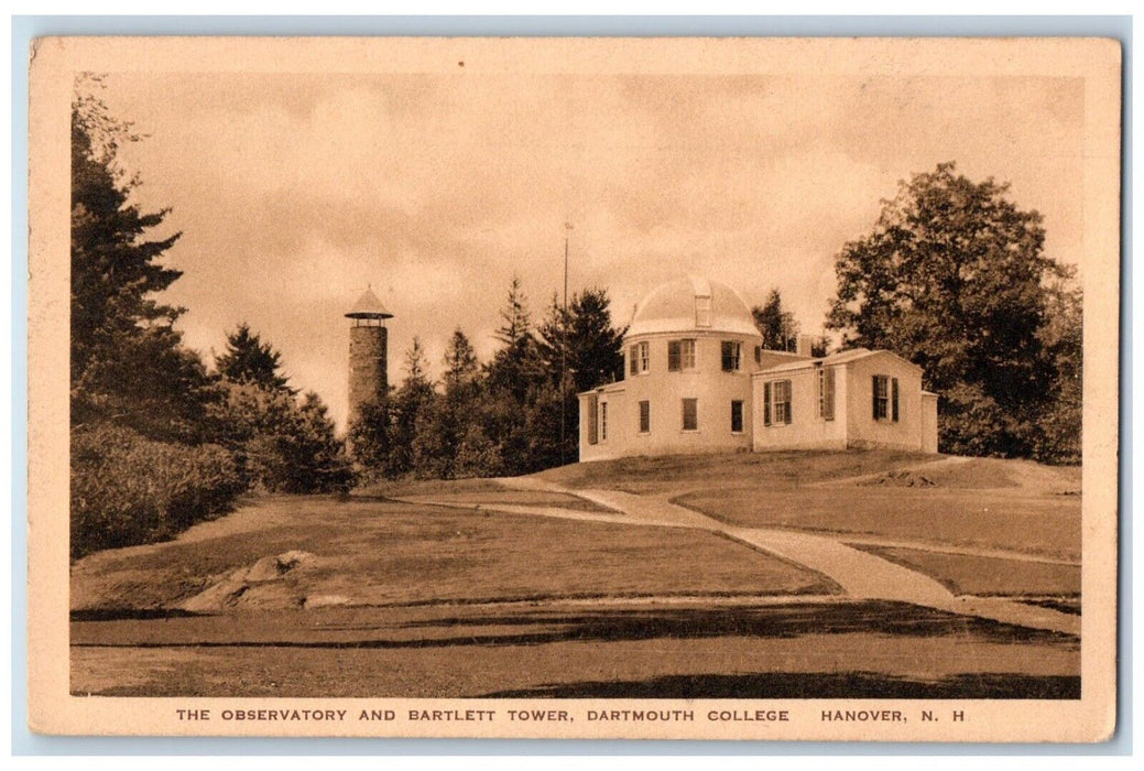 c1920 Observatory and Bartlett Tower Dartmouth College Hanover NH Postcard