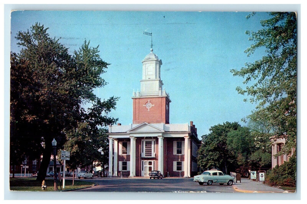 1966 Sussex County Courthouse Cars Georgetown Delaware DE Vintage Postcard