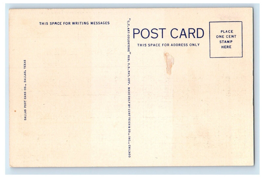 c1930's Equestrian Statue Of Robert E. Lee Dallas Texas TX Vintage Postcard