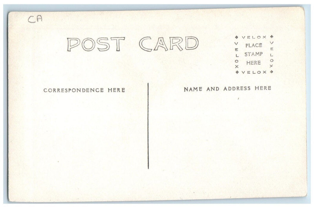 c1910's Victorian East Lake House Palm Trees CA RPPC Residence Photo Postcard