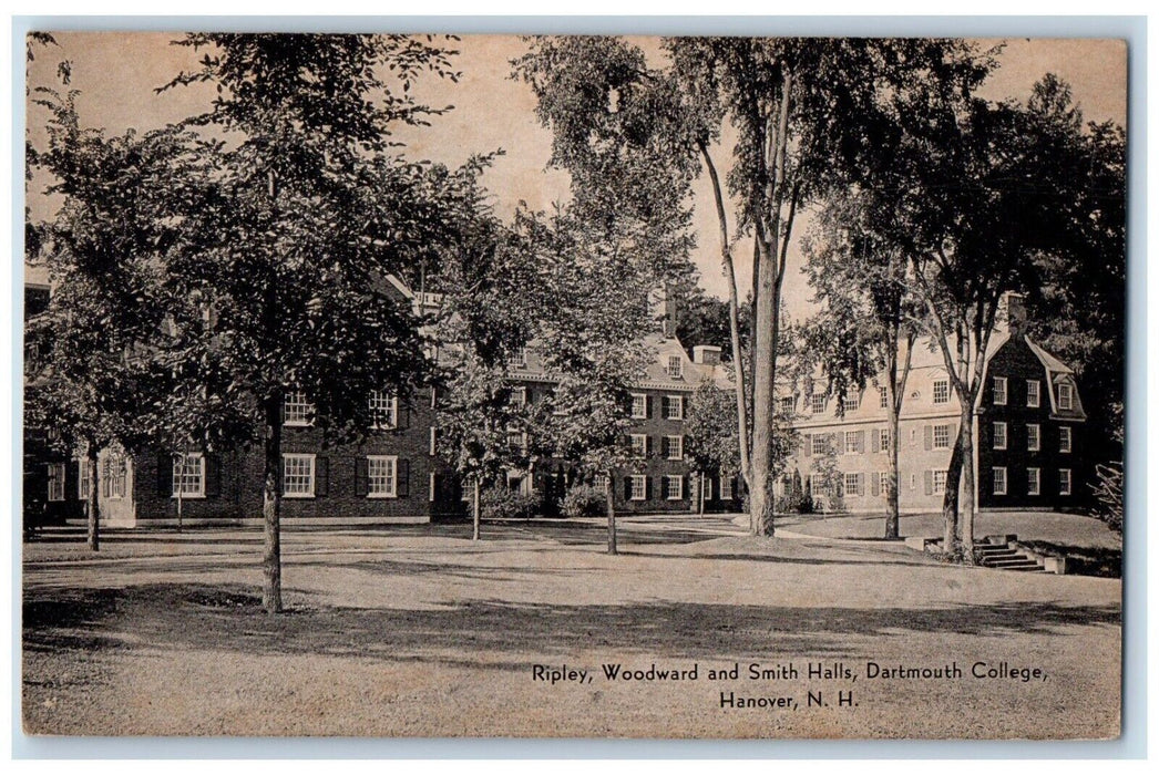 c1910 Ripley Woodward & Smith Halls Dartmouth College New Hampshire NH Postcard