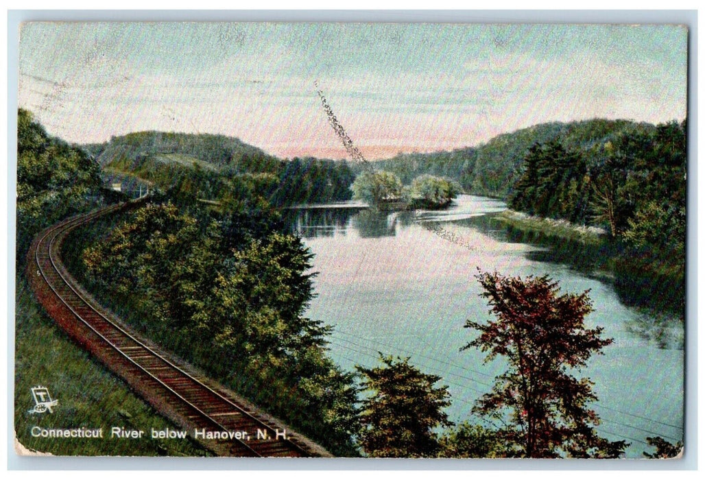 1907 Connecticut River below Hanover Claremont New Hampshire NH Tuck's Postcard