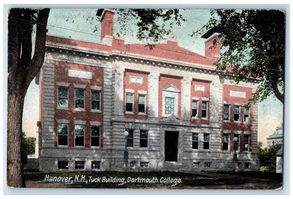 1907 Tuck Building Dartmouth College Hanover New Hampshire Vintage Postcard