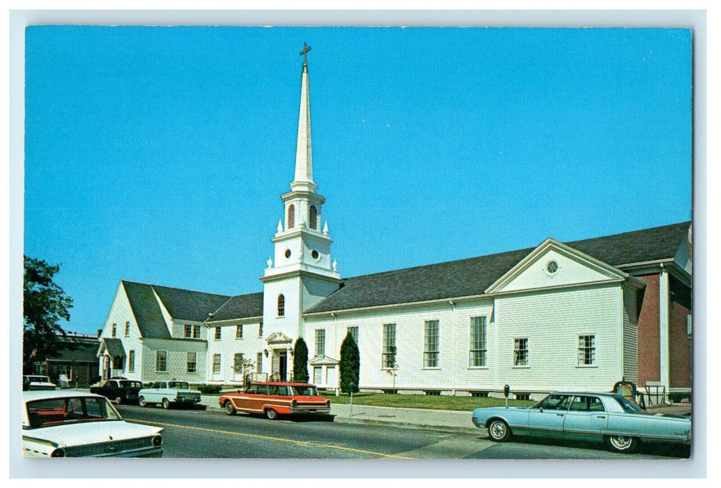 The Federated Church Main Street Cars Hyannis Massachusetts MA Vintage Postcard