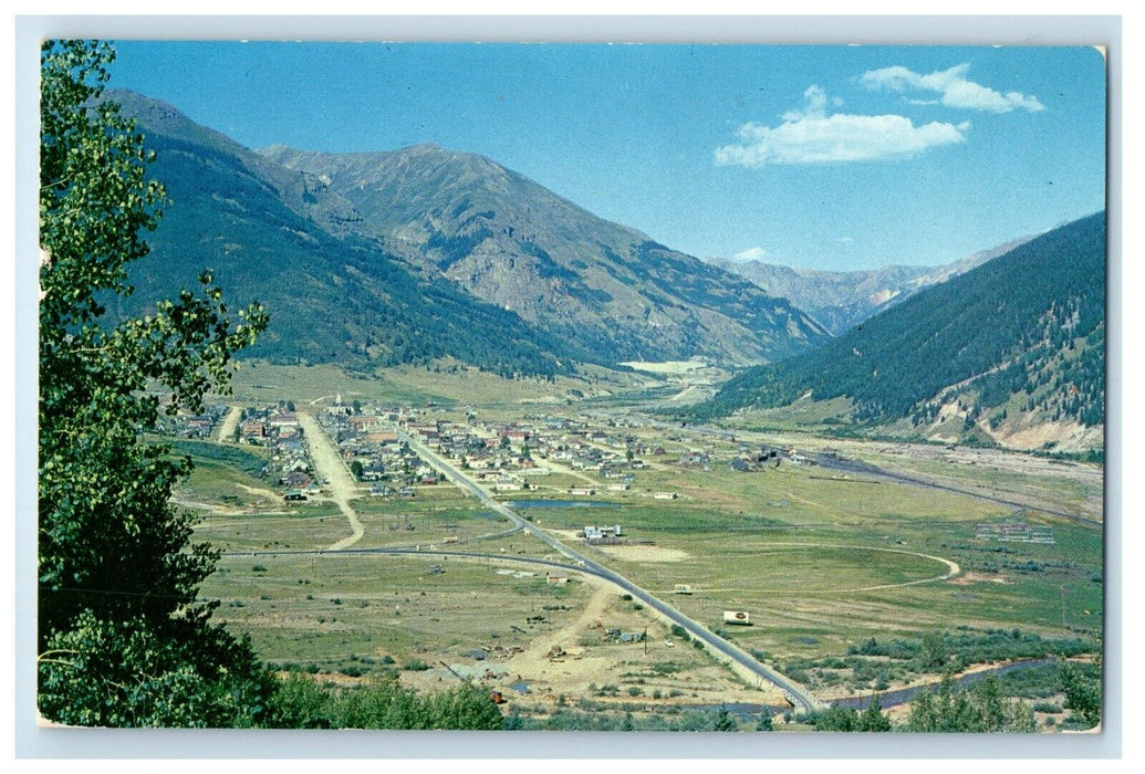 1958 Silverstone CO, Aerial View Colorado Scenic Million Dollar Highway Postcard