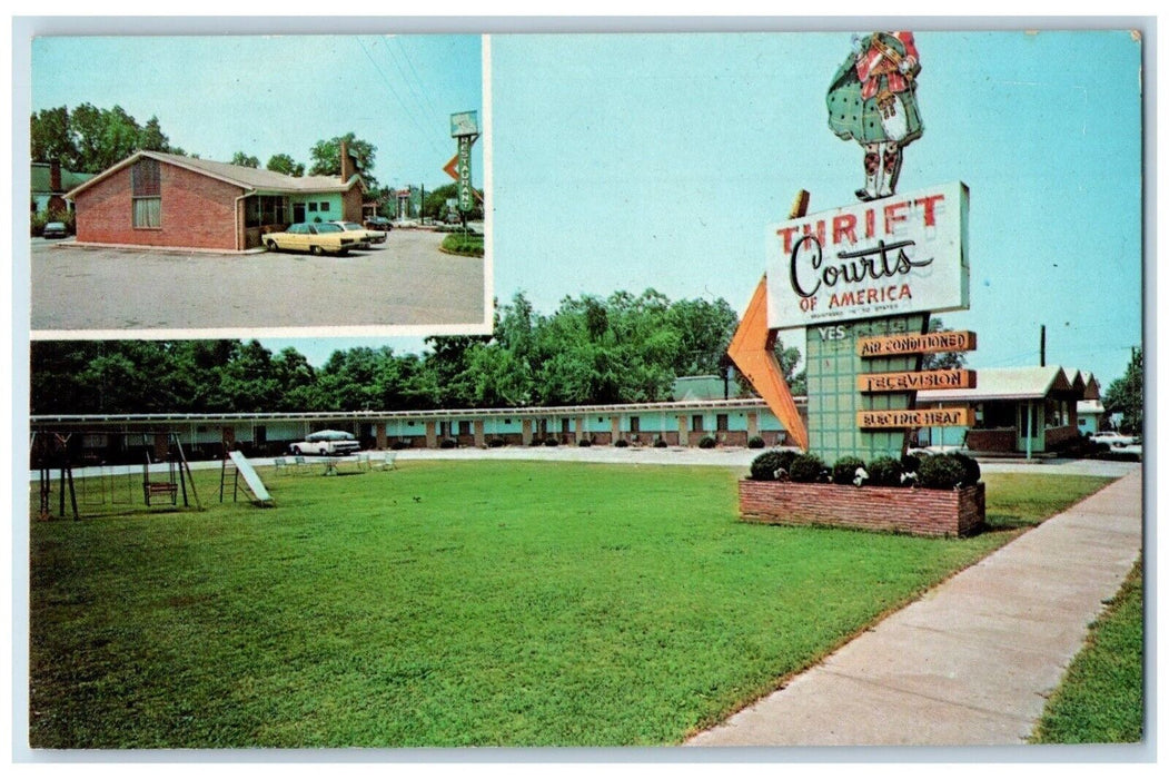 Thift Courts of America And Nathanael Green Restaurant Greensboro GA Postcard