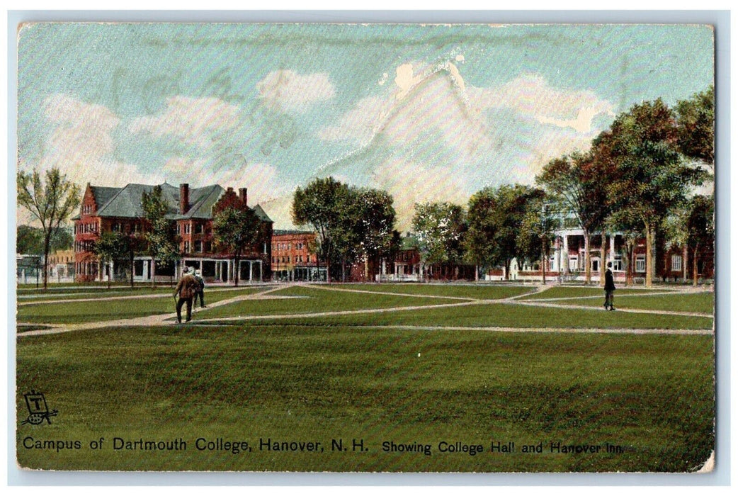 c1910 Campus Hall Inn Dartmouth College Hanover New Hampshire NH Tuck's Postcard