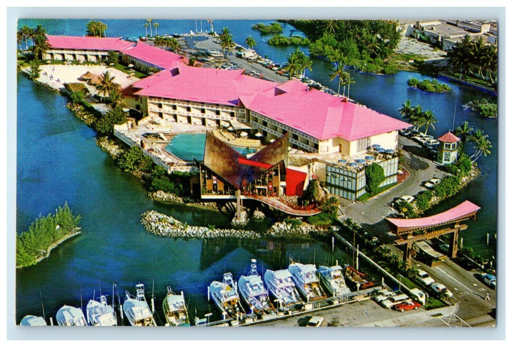 The Castaways Resort Motel Ocean Yacht Cars Miami Beach Florida FL Postcard
