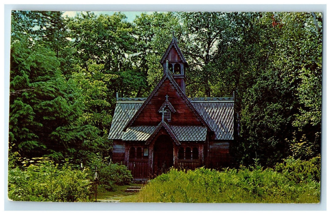 1965 Boynton Chapel Near Bailey's Harbor Door County Wisconsin WI Postcard
