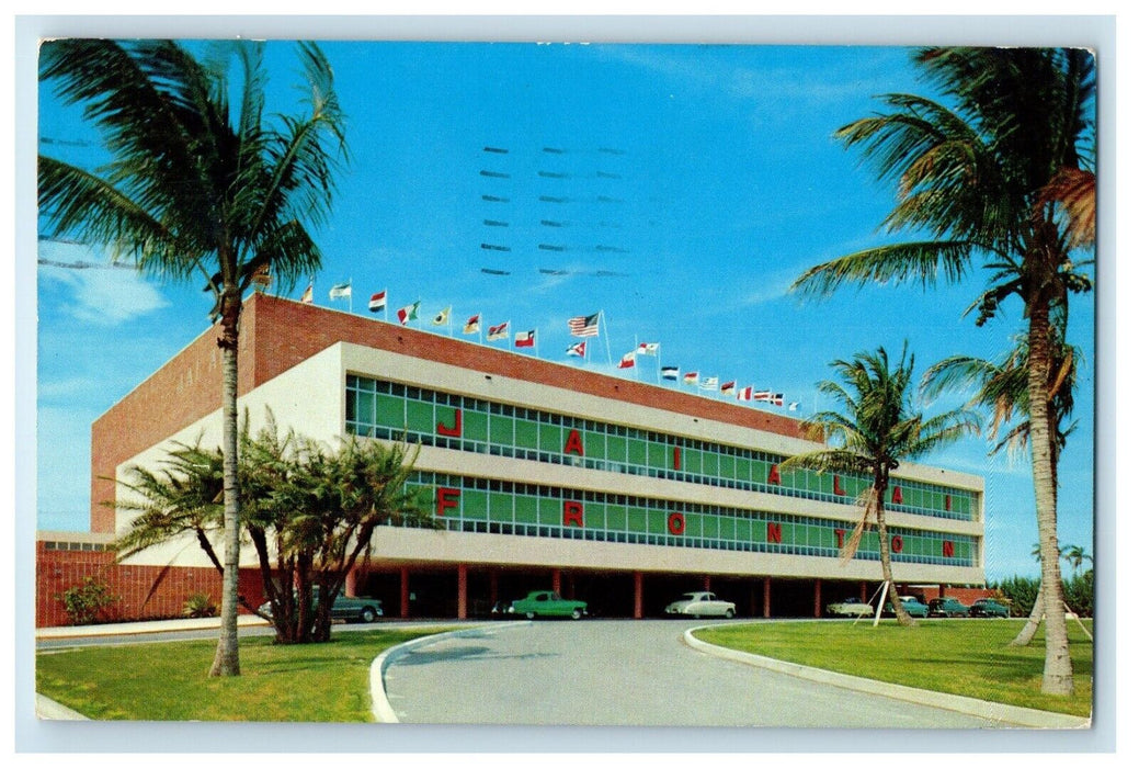 1955 New Dania Jai-Alai Fronton Fr. Lauderdale Hollywood Florida FL Postcard