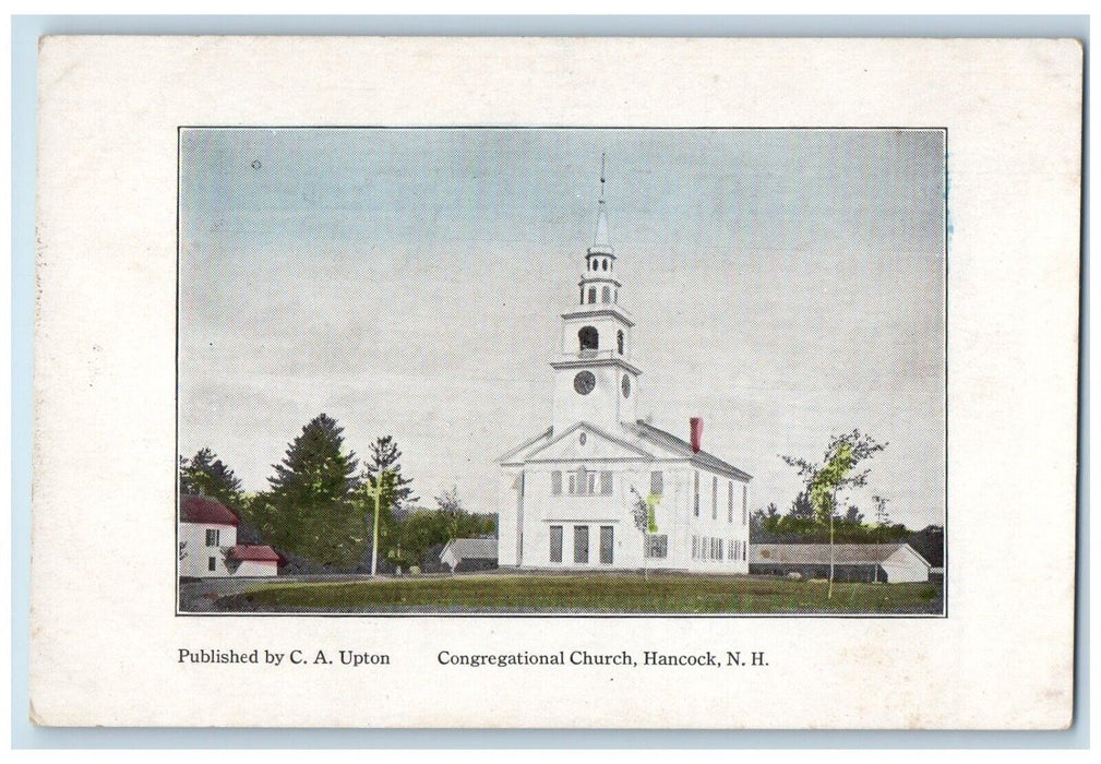 c1910 Congregational Church Exterior View  Hancock New Hampshire NH Postcard