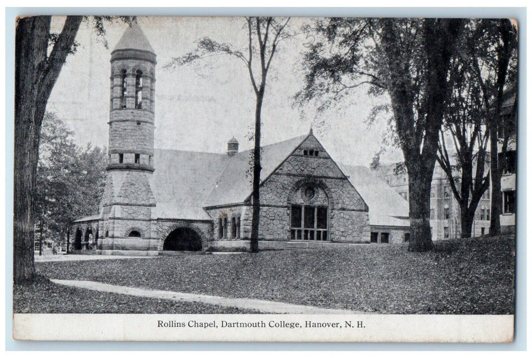 1910 Rollins Chapel Dartmouth College Hanover New Hampshire NH Vintage Postcard