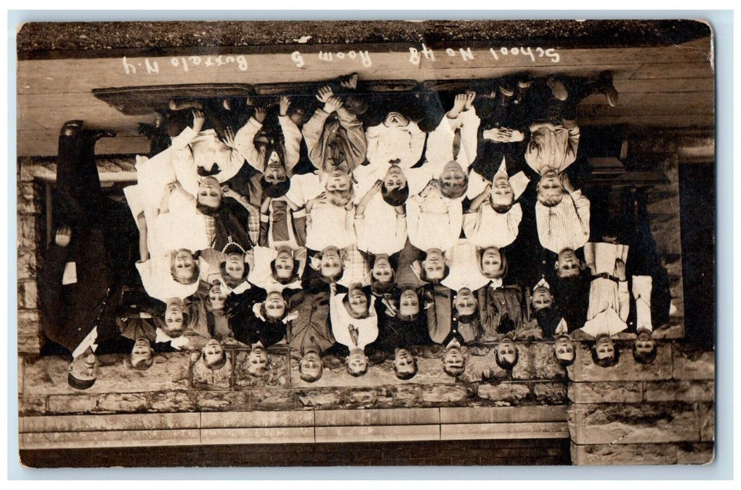 c1910s School No. 48 Classroom Students Teacher Buffalo NY RPPC Photo Postcard