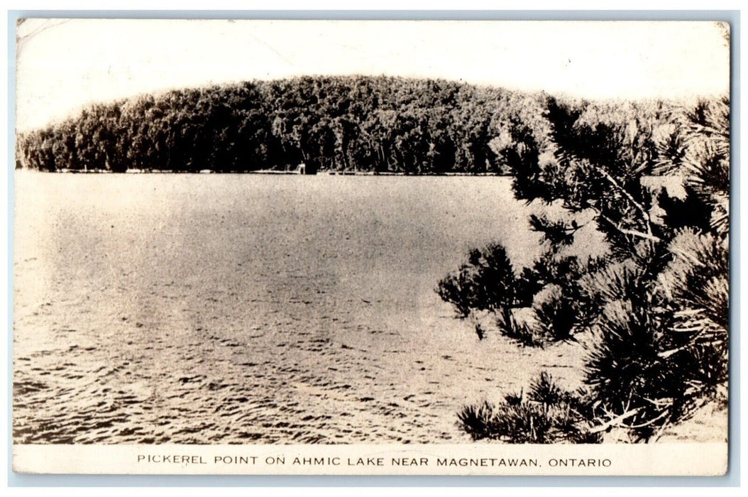 1936 Pickerel Point Ahmic Lake Magnetawan Ontario Canada RPPC Photo Postcard