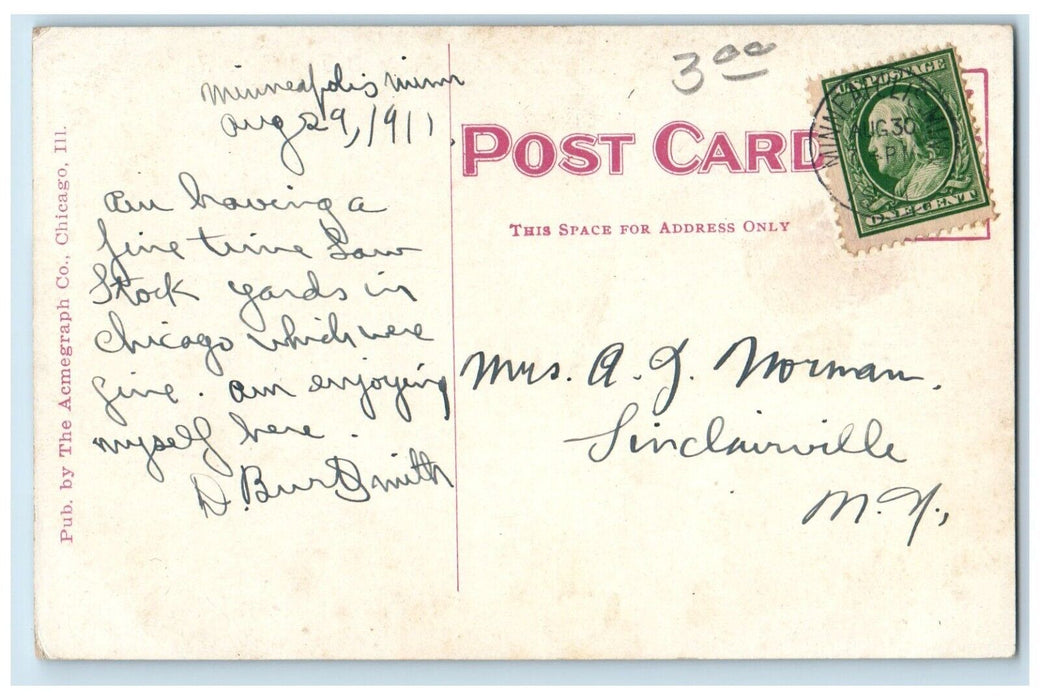 1911 Powers Mercantile Company Minneapolis Minnesota MN Vintage Antique Postcard