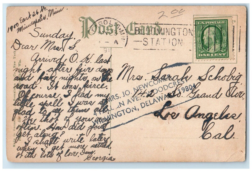 1910 Washburn Flour Mill Building Minneapolis Minnesota Vintage Antique Postcard