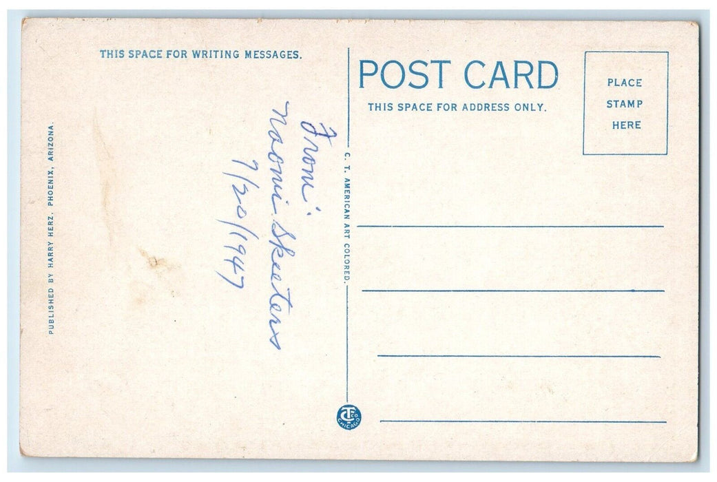 c1920 Portion Ruins Old State Penitentiary Yuma Arizona AZ Antique Postcard