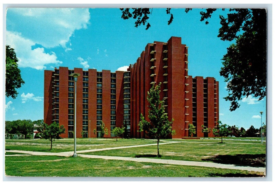 1960 Towers Dormitories University Oklahoma Norman Oklahoma OK Antique Postcard
