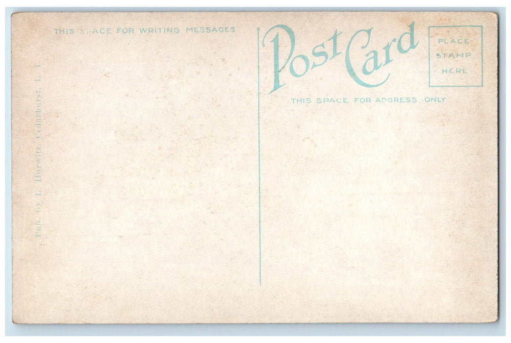 c1940's Scene in the Wickersham Gardens Cedarhurst Long Island NY Postcard