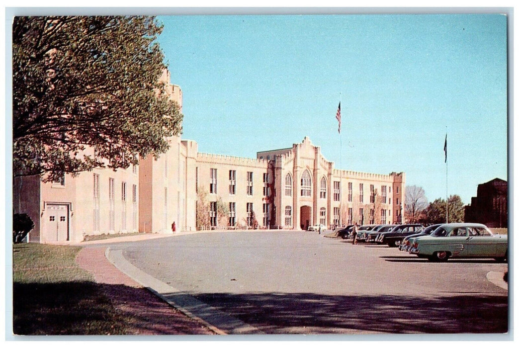 1960 Virginia Military Institute Building Road Lexington Virginia VA Postcard