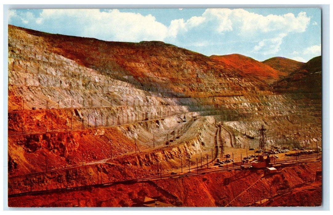 c1960 Worlds Largest Open Pit Copper Mine Bingham Copper Mine Utah UT Postcard