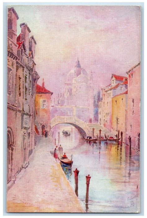 c1910 Grand Canal, Famous Venice Italy Oilette Connoisseur Tuck Art Postcard