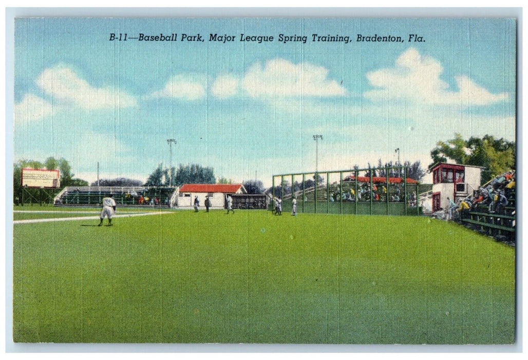 1947 Baseball Park Major League Spring Training Field Bradenton Florida Postcard