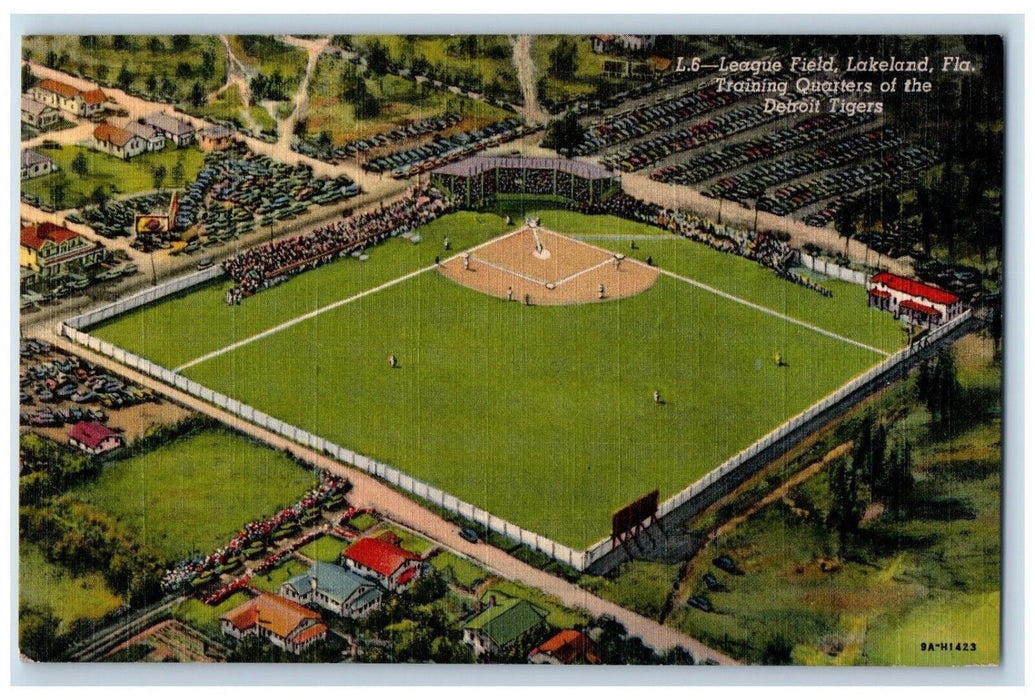 c1940 League Field Training Quarters Detroit Tigers Lakeland Florida FL Postcard