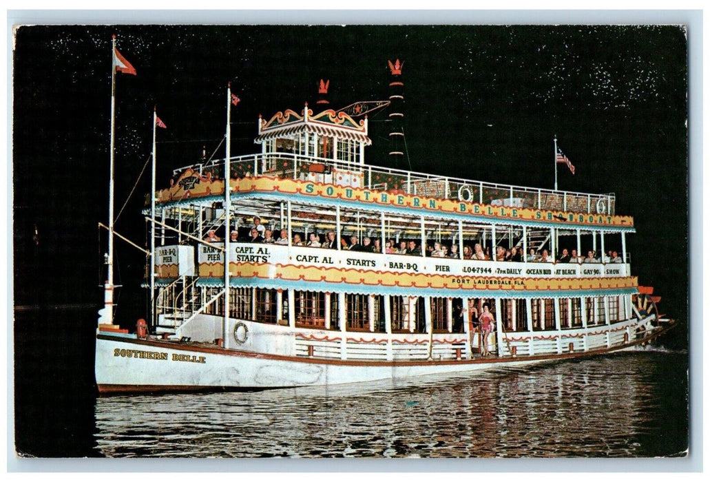 c1960 Capt Al Starts Southern Belle Showboat Fort Lauderdale Florida FL Postcard