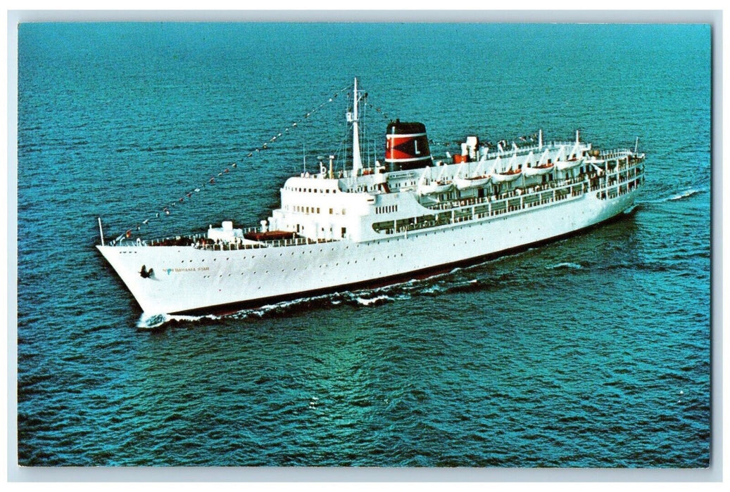 c1960 Eastern Steamship Lines Inc SS New Bahama Star Miami Florida FL Postcard