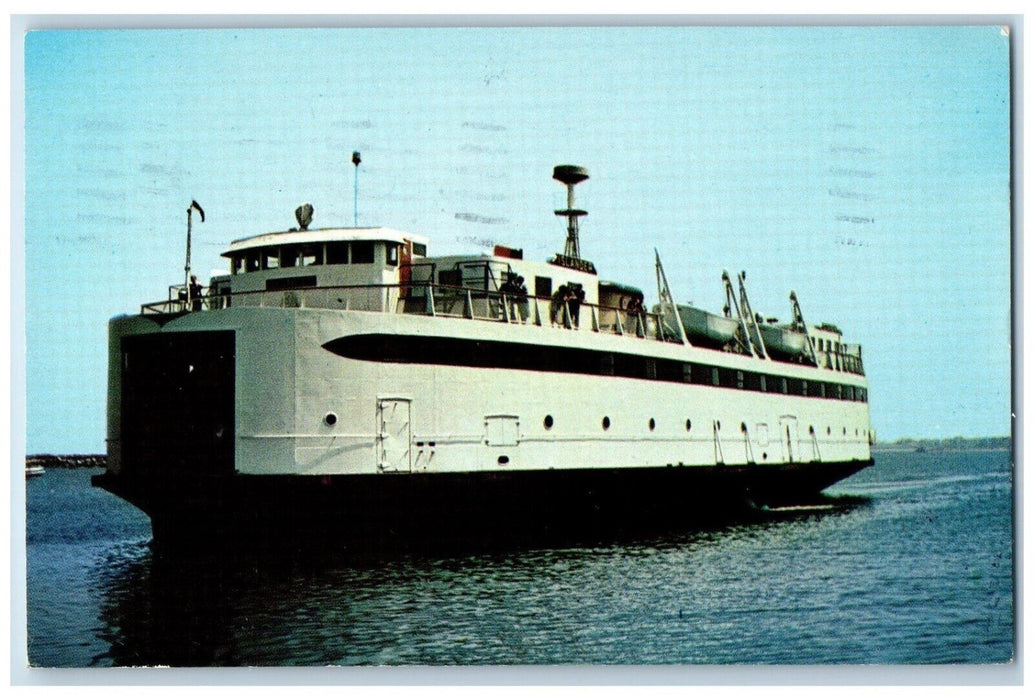 1961 Ferry Islander Steamship Authority Martha's Vineyard Edgartown MA Postcard
