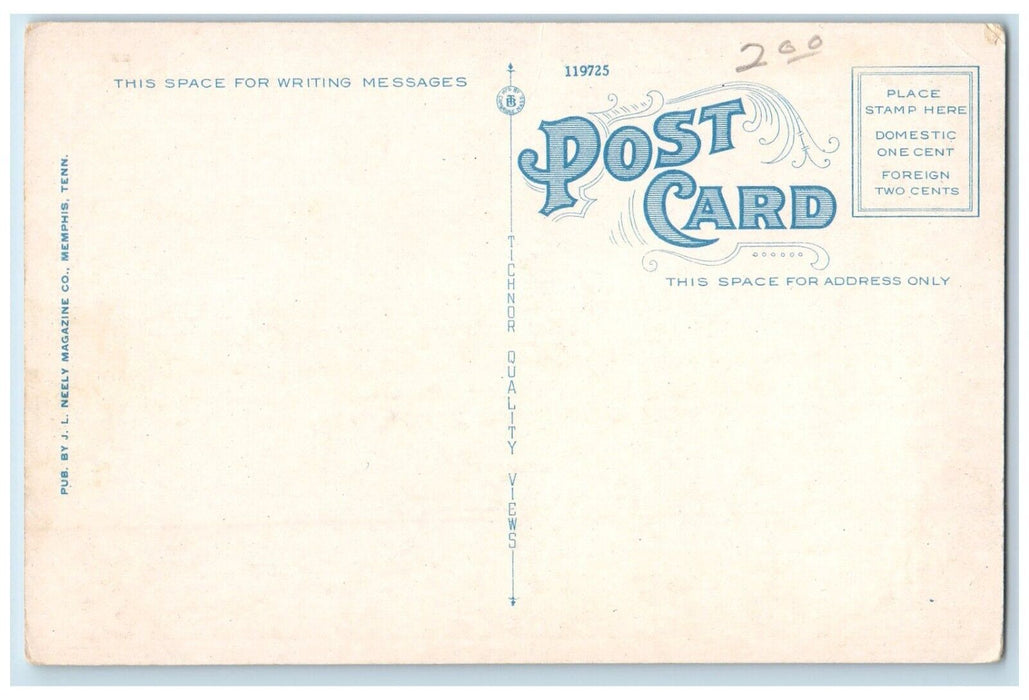 c1910 Tow Boat Mississippi River Memphis Tennessee TN Vintage Antique Postcard
