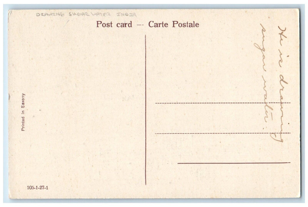 c1910's A Toddy Drawer Drawing Sugar Water India Posted Antique Postcard