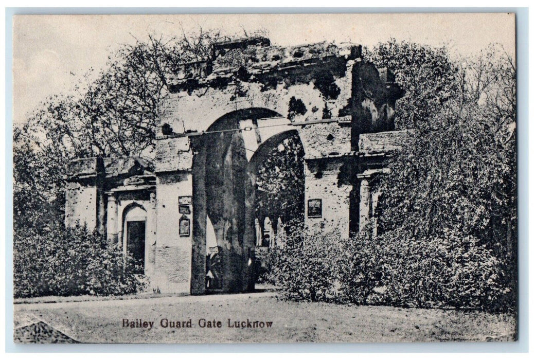 c1910's Bailey Guard Gate Lucknow India, Entrance To Residency Antique Postcard