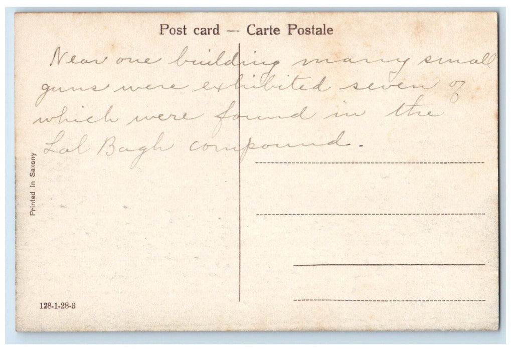 c1910's General View Of Residency Cannon Lucknow India Posted Antique Postcard