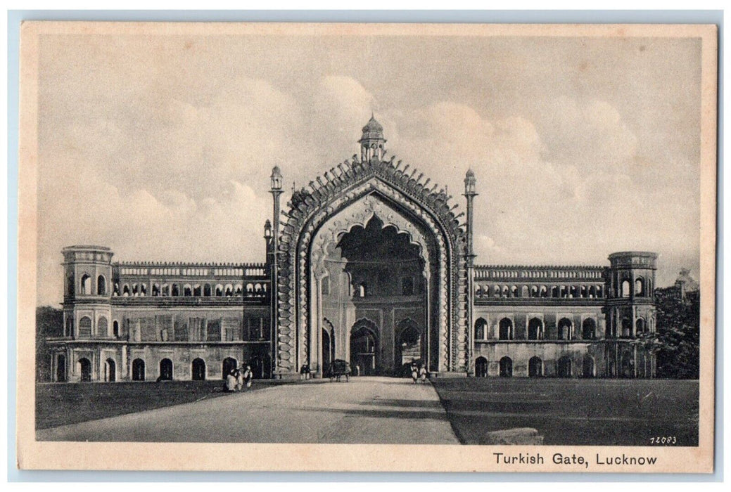 c1910's Front View Of Turkish Gate Entrance Lucknow India Antique Postcard