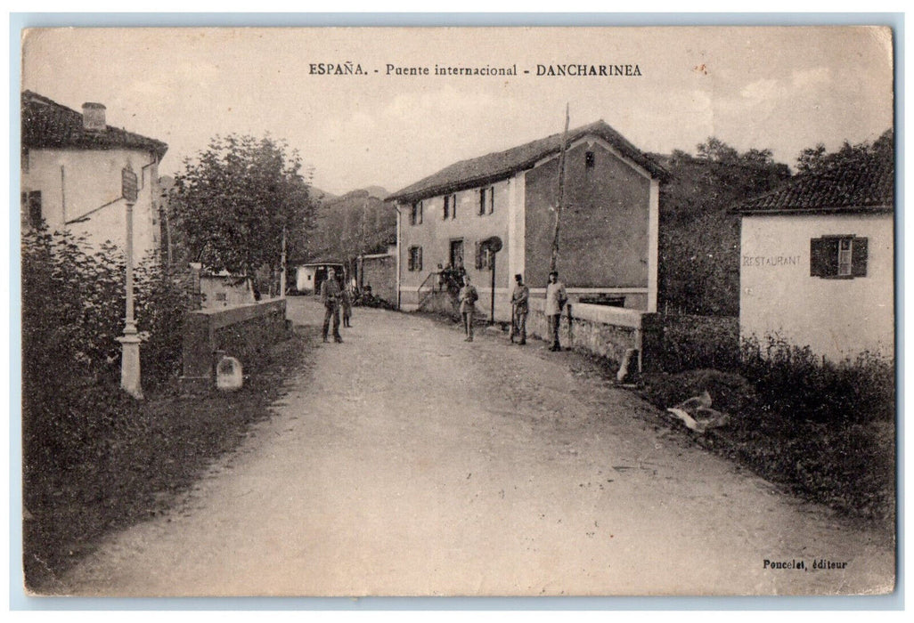 c1910 Dancharinea International Bridge Spain Posted Antique Postcard